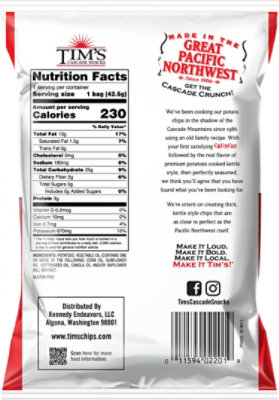 Tims Potato Chips Original Lightly Salted - 1.5 Oz - Image 6