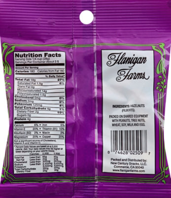 Flanigan Farms Hazelnuts Filberts Natural Unsalted - 2.5 Oz - Image 3