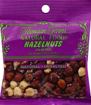 Flanigan Farms Hazelnuts Filberts Natural Unsalted - 2.5 Oz - Image 2