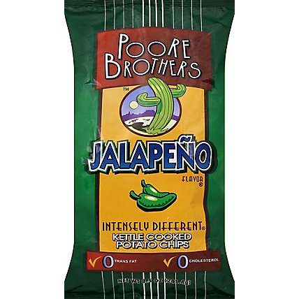 Poore Brothers Potato Chips Kettle Cooked Jalapeno - 8.5 Oz - Image 2
