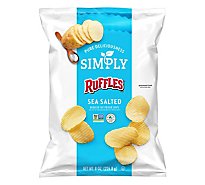 Simply Ruffles Potato Chips Reduced Fat Sea Salted - 8 Oz