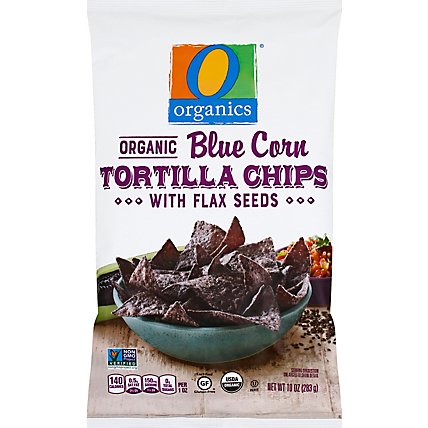 O Organics Organic Tortilla Chips Blue Corn with Flax Seed - 10 Oz - Image 2