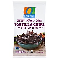 O Organics Organic Tortilla Chips Blue Corn with Flax Seed - 10 Oz - Image 1