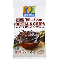 O Organics Organic Tortilla Chips Blue Corn with Seame Seed - 10 Oz - Image 2