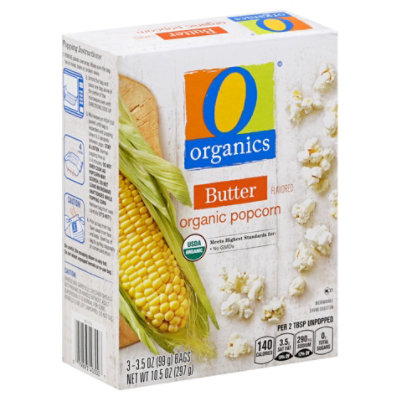 O Organics Organic Popcorn Butter - 3-3.5 Oz