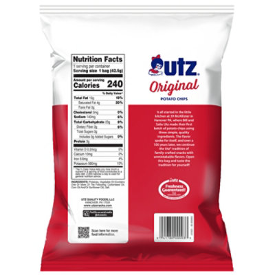 Utz Potato Chips Original - 1.5 Oz - Image 6