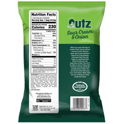 Utz Potato Chips Sour Cream & Onion - 1.5 Oz - Image 5