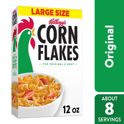 Corn Flakes Breakfast Cereal 8 Vitamins and Minerals Original - 12 Oz - Image 1