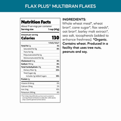 Nature's Path Organic Flax Plus Multibran Flakes Cereal - 13.25 Oz - Image 4