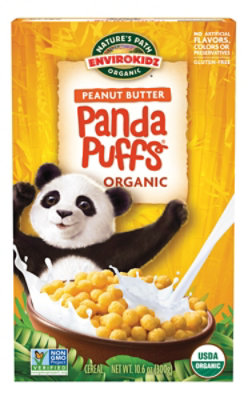 Nature's Path Organic EnviroKidz Panda Puffs Peanut Butter Breakfast Cereal - 10.6 Oz
