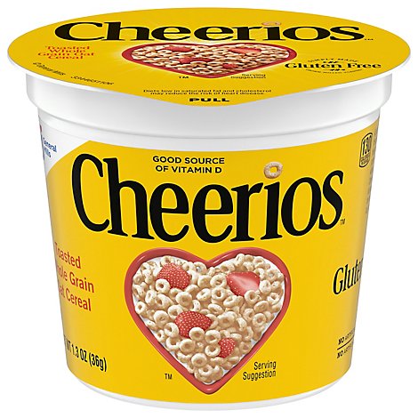 Cheerios Cereal Whole Grain Oat Toasted Honey Nut Cup - 1.3 Oz