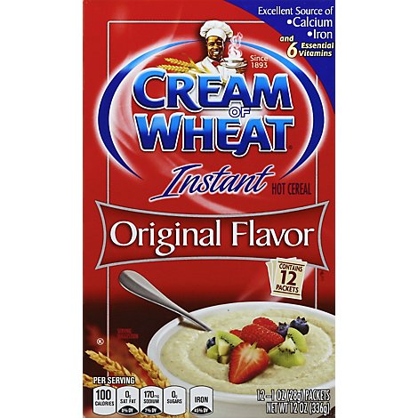 Cream of Wheat Cereal Hot Instant Original Flavor - 12 Count