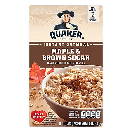 Quaker Oatmeal Instant Maple & Brown Sugar - 10-1.51 Oz - Image 3