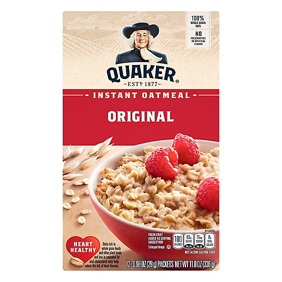 Quaker Oatmeal Instant Original - 12-0.98 Oz