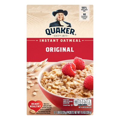 Quaker Instant Oatmeal Original Low Fodmap Certified