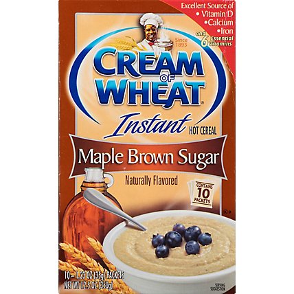 Cream of Wheat Cereal Hot Instant Maple Brown Sugar - 10 Count - Image 1
