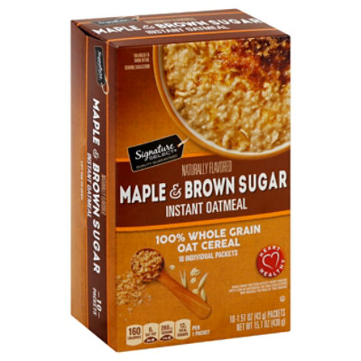 Signature SELECT Oatmeal Instant Maple & Brown Sugar - 10-1.51 Oz