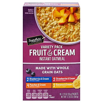 Signature SELECT Oatmeal Instant Fruit & Cream Variety Pack - 10-1.23 Oz - Image 3