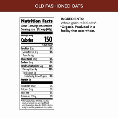 Nature's Path Organic Whole Grain Old Fashioned Rolled Oats - 18 Oz - Image 3