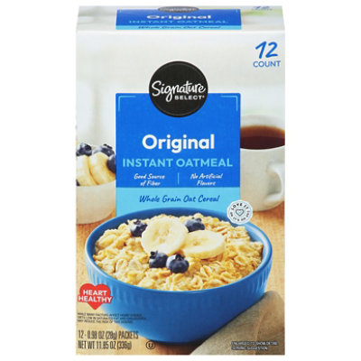Signature SELECT Oatmeal Instant Original Flavor - 12-0.98 Oz - Image 1