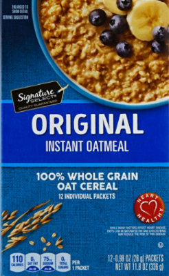 Signature SELECT Oatmeal Instant Original Flavor - 12-0.98 Oz - Image 2