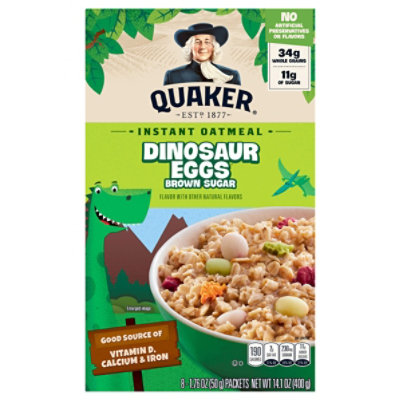 Quaker Oatmeal Instant Dinosaur Eggs Brown Sugar - 8-1.76 Oz - Image 3