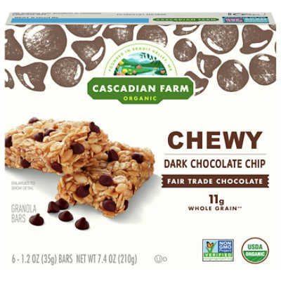 Cascadian Farm Organic Granola Bars Chewy Chocolate Chip - 6-1.2 Oz