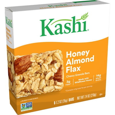 Kashi GO Chewy Granola Bars Fiber Bars Honey Almond Flax 6 Count - 7.4 Oz