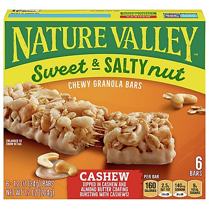 Nature Valley Granola Bars Sweet & Salty Nut Cashew - 6-1.2 Oz - Image 1