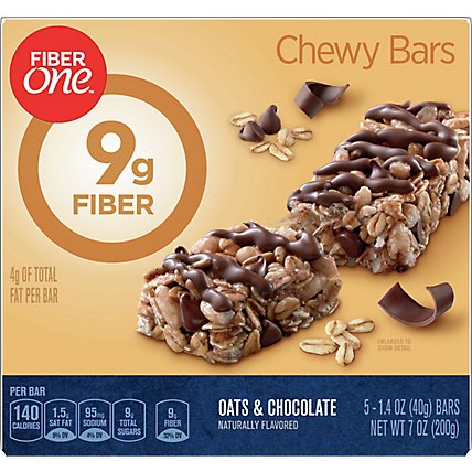 Fiber One Chewy Bars Oats & Chocolate - 5-1.4 Oz - Image 6
