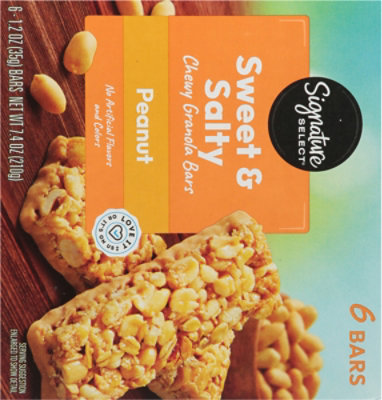 Signature SELECT Granola Bars Chewy Sweet N Salty Peanut - 6-1.23 Oz - Image 5