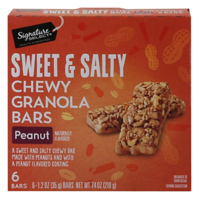 Signature SELECT Granola Bars Chewy Sweet N Salty Peanut - 6-1.23 Oz - Image 1