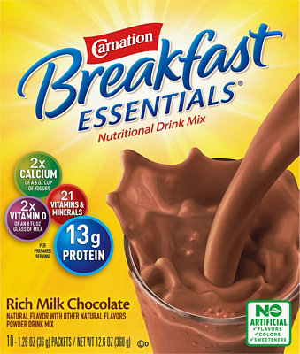 Carnation Breakfast Essentials Nutritional Milk Chocolate Powder Drink Mix - 10-1.26 Oz - Image 1