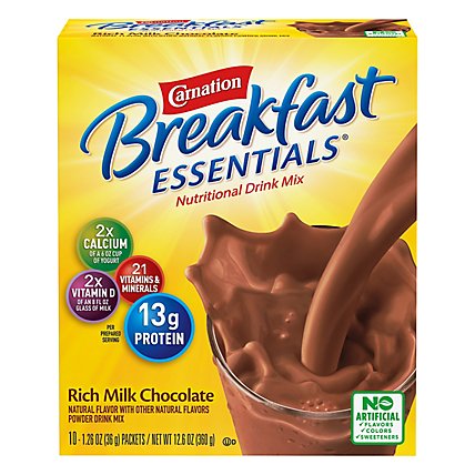 Carnation Breakfast Essentials Nutritional Milk Chocolate Powder Drink Mix - 10-1.26 Oz - Image 4