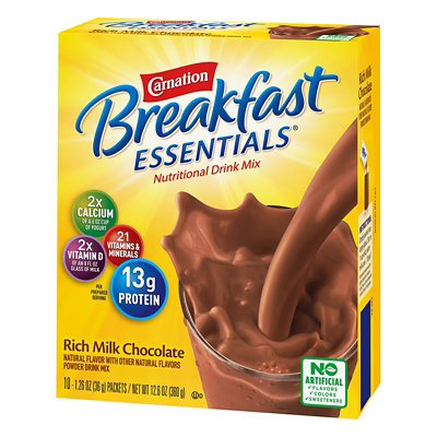 Carnation Breakfast Essentials Nutritional Milk Chocolate Powder Drink Mix - 10-1.26 Oz - Image 3