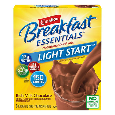 Carnation Breakfast Essentials Powder Drink Mix No Sugar Added Rich Milk Chocolate - 8-0.705 Oz - Image 5