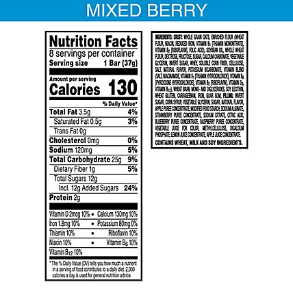 Nutri-Grain Soft Baked Mixed Berry Whole Grains Breakfast Bars 8 Count - 10.4 Oz - Image 4