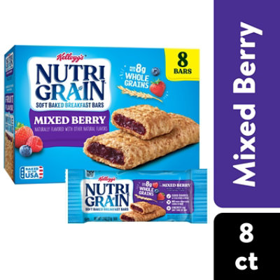Nutri-Grain Soft Baked Breakfast Bars Mixed Berry 8 Count - 10.4 Oz
