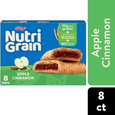 Nutri-Grain Breakfast Bars Apple Cinnamon Made with 10g Whole Grains - 8 - 10.4 Oz - Image 1