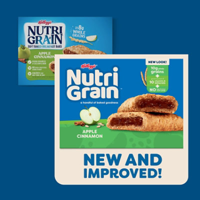 Nutri-Grain Soft Baked Breakfast Bars Apple Cinnamon Kids Snacks 8 Count - 10.4 Oz - Image 2