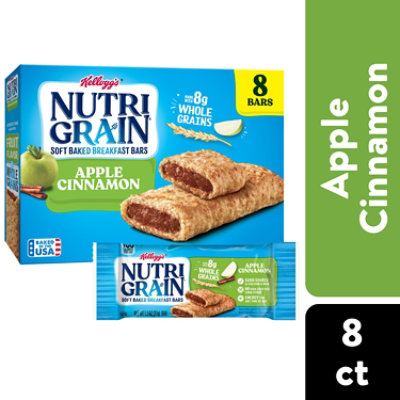 Nutri-Grain Soft Baked Breakfast Bars Made With Whole Grains Apple Cinnamon 8 Count - 10.4 Oz