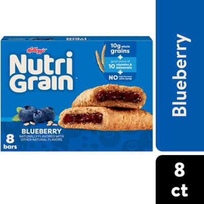 Nutri-Grain Soft Baked Breakfast Bars Blueberry Kids Snacks 8 Count - 10.4 Oz - Image 1