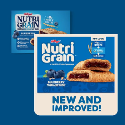 Nutri-Grain Soft Baked Blueberry Whole Grains Breakfast Bars 8 Count - 10.4 Oz - Image 2