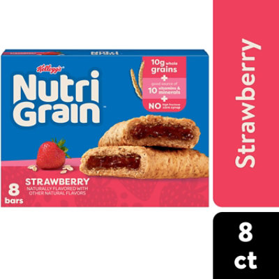Nutri-Grain Breakfast Bars Strawberry Made with 10g Whole Grains - 8 - 10.4 Oz - Image 1
