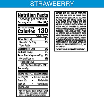 Nutri-Grain Soft Baked Strawberry Whole Grains Breakfast Bars 8 Count - 10.4 Oz - Image 4