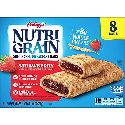 Nutri-Grain Soft Baked Strawberry Whole Grains Breakfast Bars 8 Count - 10.4 Oz - Image 5