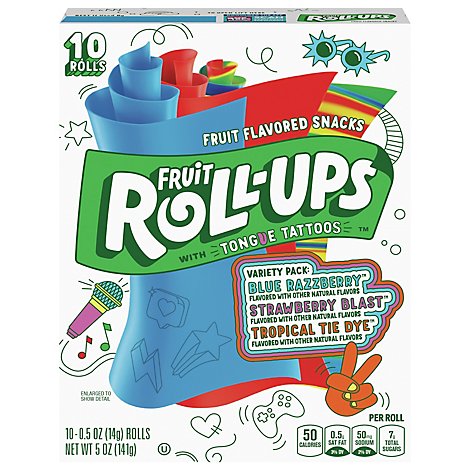 Fruit Roll-Ups Fruit Flavored Snacks Variety Pack - 10-0.5 Oz