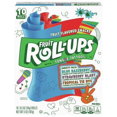 Fruit Roll-Ups Fruit Flavored Snacks Variety Pack - 10-0.5 Oz