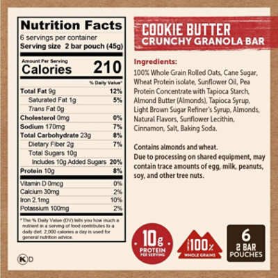 Kodiak Crunchy Cookie Butter Granola Bars Box - 9.5 Oz - Image 4