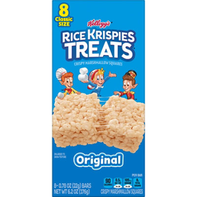 Rice Krispies Treats Crispy Marshmallow Squares Original Kids Snacks 8 Count - 6.2 Oz - Image 8